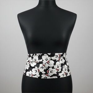 Vintage 90s Disney‎ Mickey Mouse Silk Cummerbund | Adjustable | Made in Korea